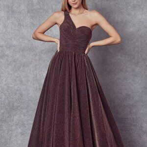 One Shoulder A-Line Shape Long Prom Dress JT205